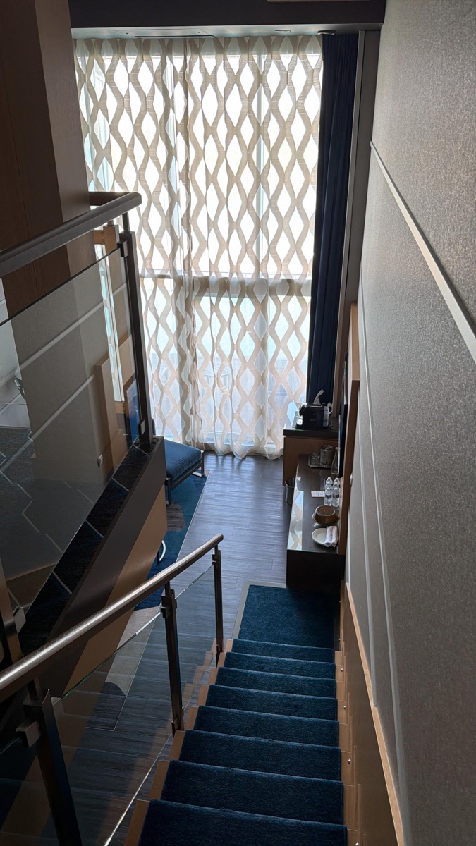 Crown Loft Suite stairway on Symphony of the Seas