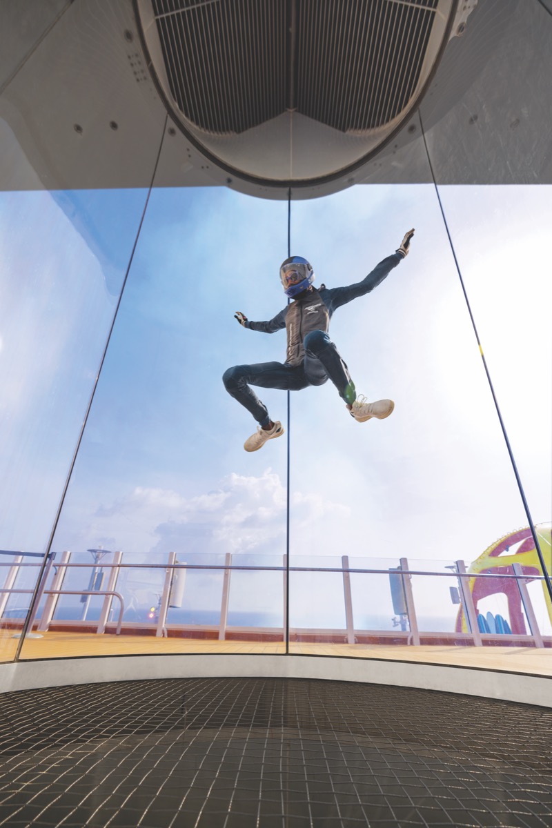 RipCord by iFLY skydiving simulator on Odyssey of the Seas