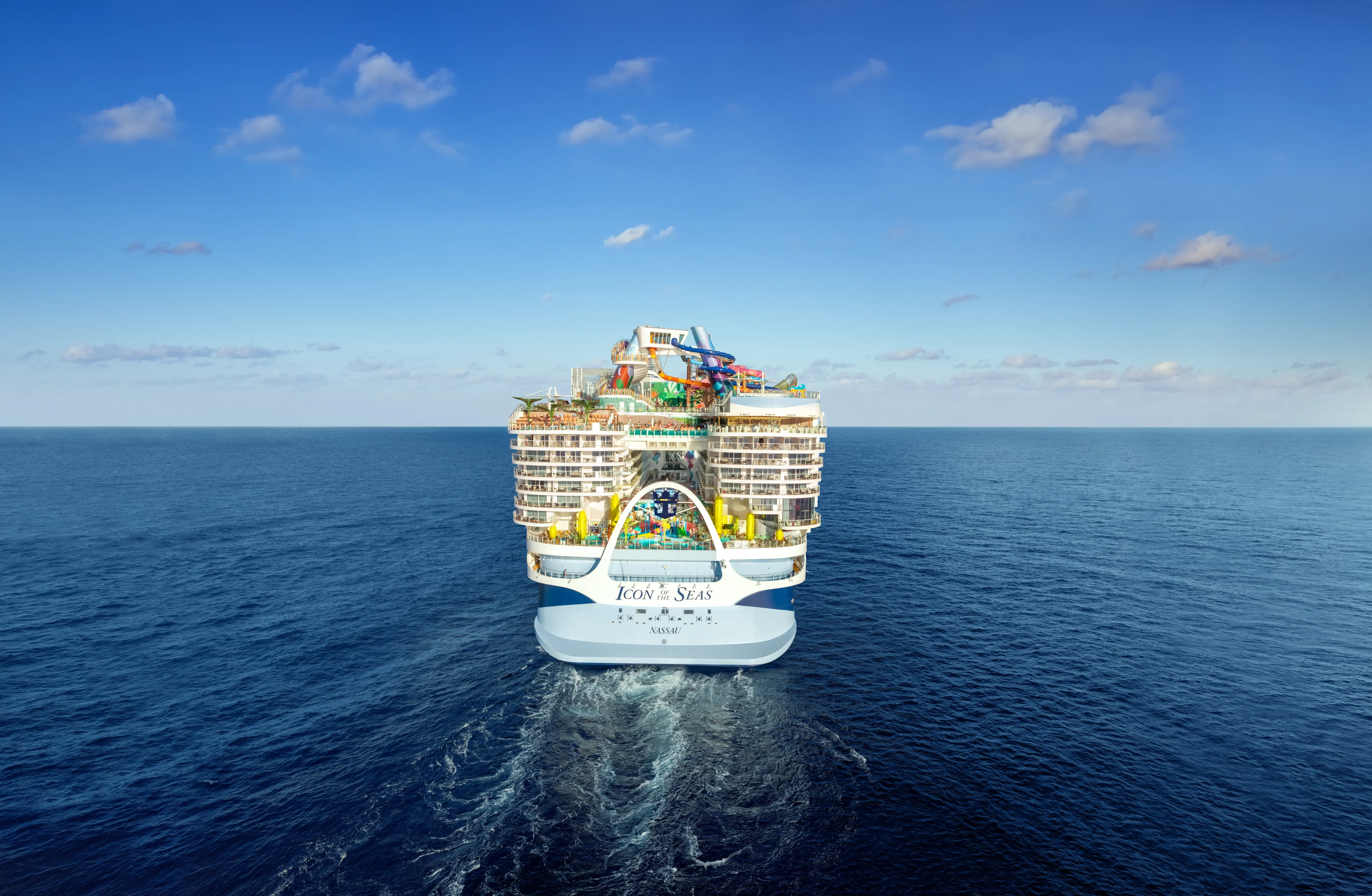 Cruise ship at sea